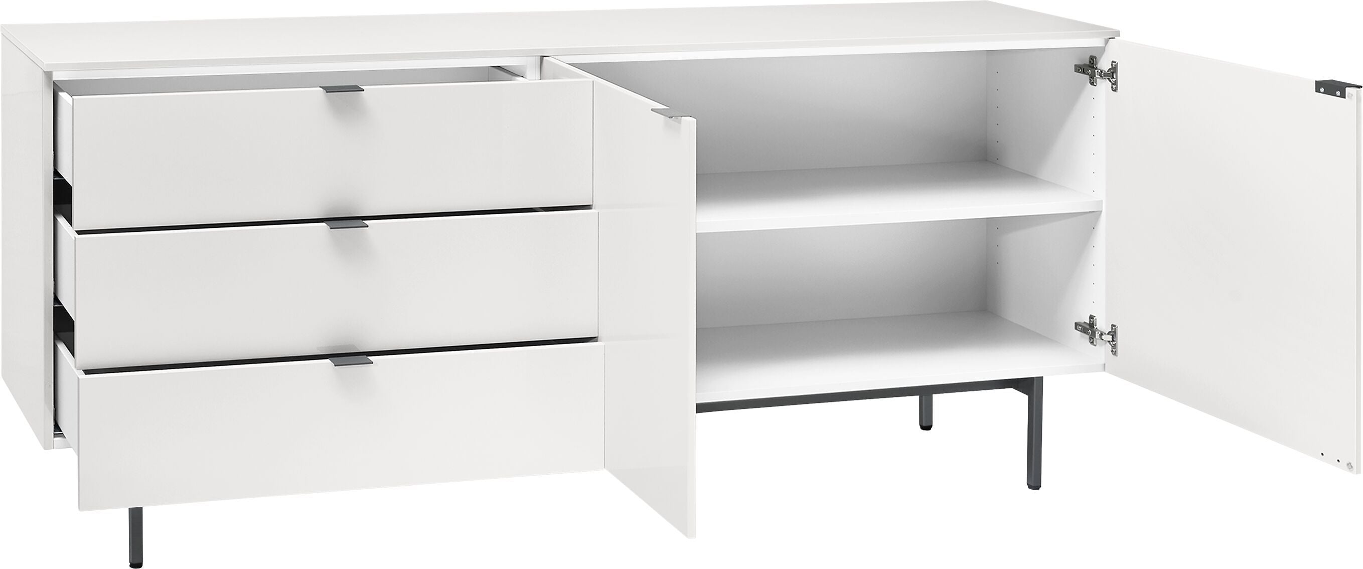 TILL Sideboard - Hellgrau / B: 196.0 cm x T: 41.0 cm x H: 78.4 cm