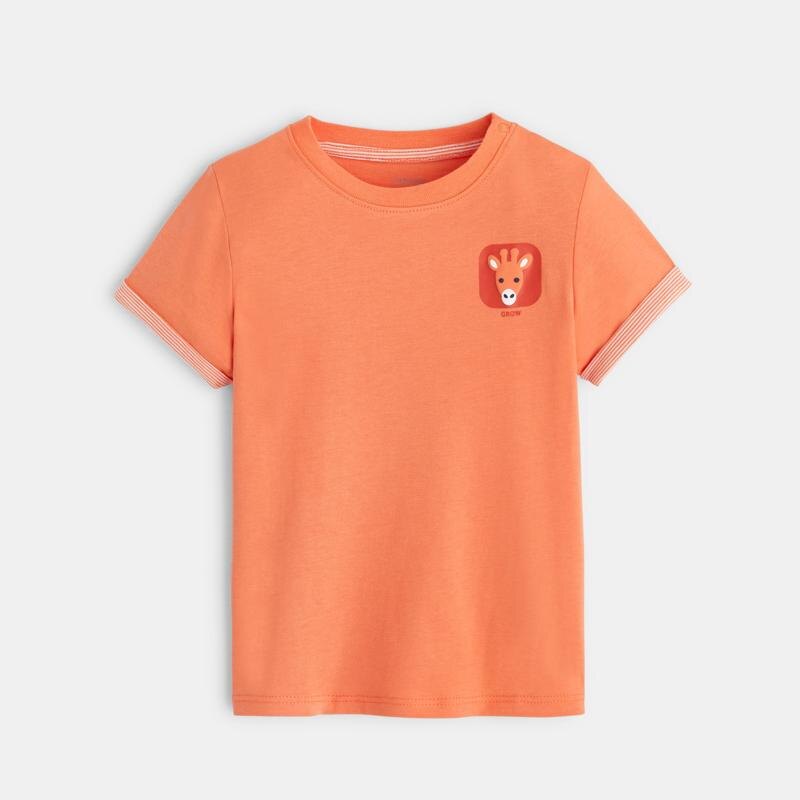 T-shirt à motif orange bébé garçon Orange