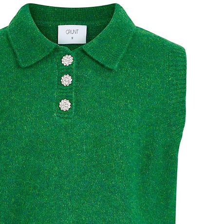 Grønt Vest - Camille Knit Vest -  Grøn