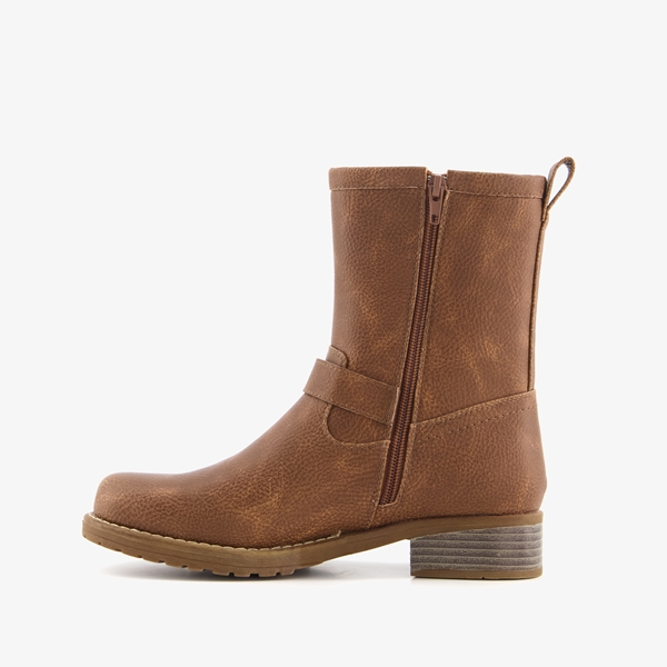 Blue Box dames biker boots cognac bruin