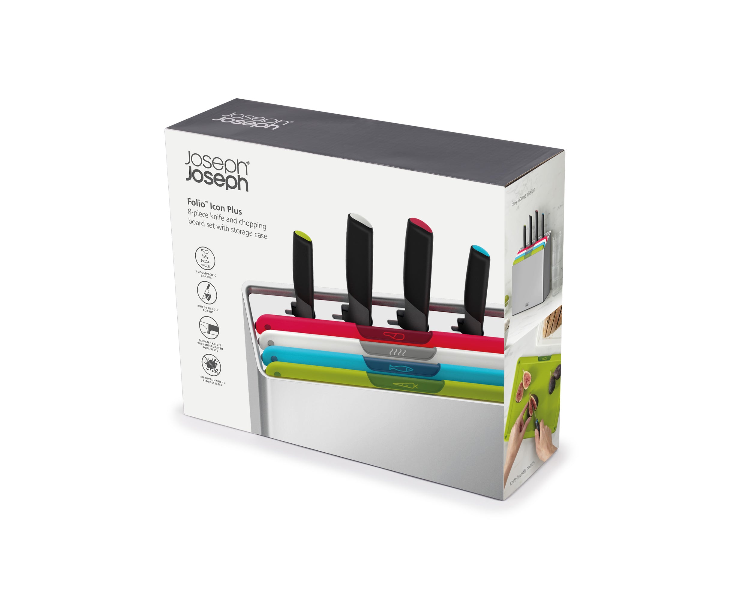 Joseph Joseph - Folio Icon Plus Snijplank en Messen 8-Delig