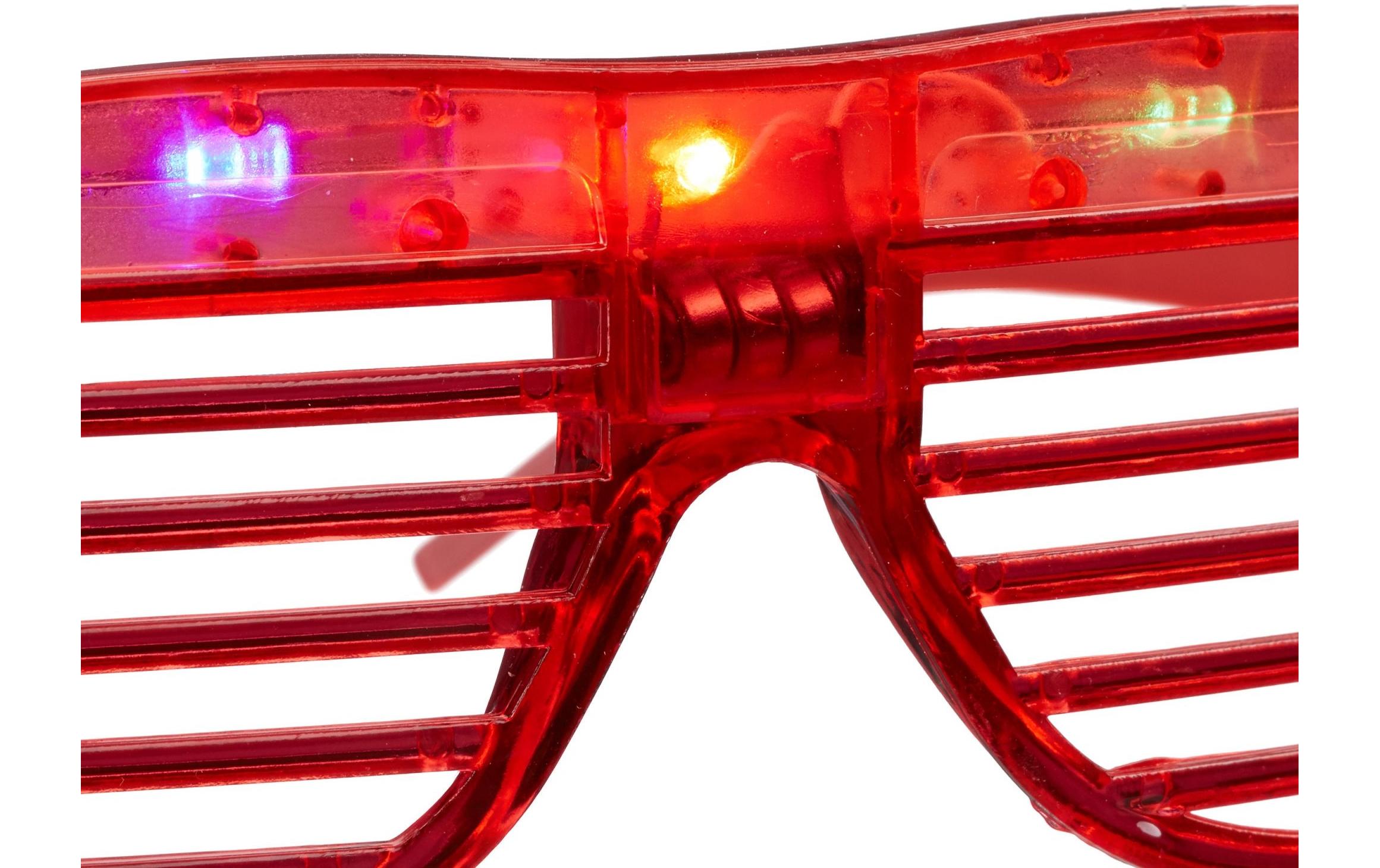 Partybrille LED sortiert 1 Stück, 5.5 x 15 cmLeuchtbrille mit LED Lichtern