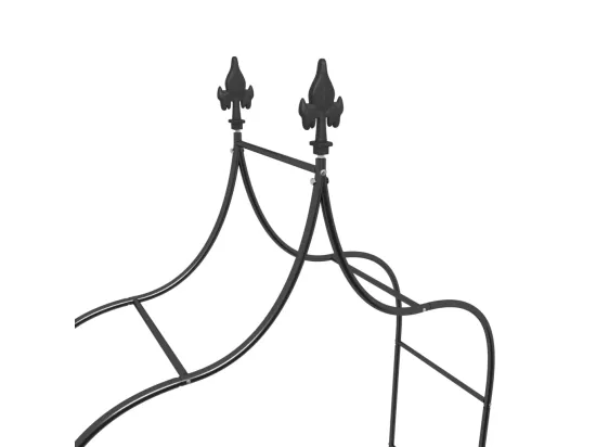Arches de jardin 2 pcs Noir 120x38x260 cm Acier
