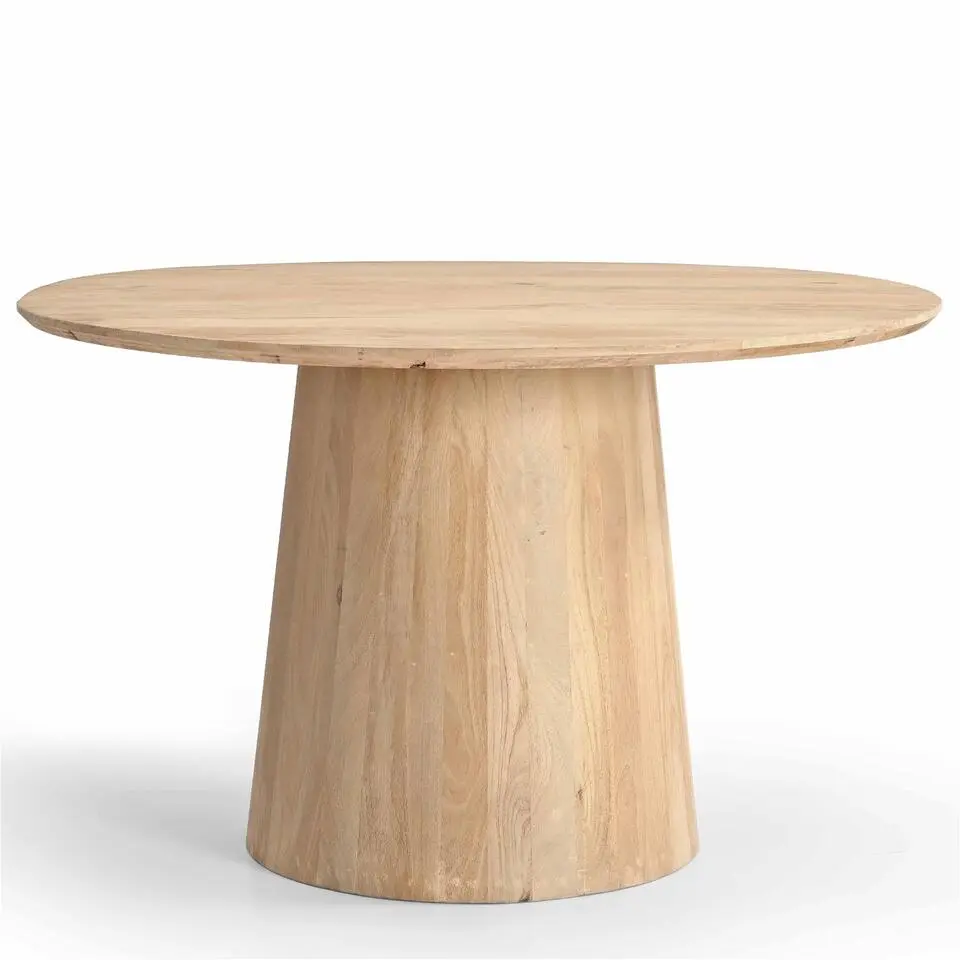 Eettafel Rond 120cm - Naturel Mangohout - 2-4 Personen