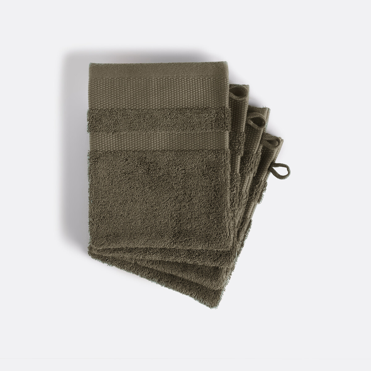 LA REDOUTE INTERIEURS<br>Conjunto de 4 panos de rosto em algodão penteado 600g/m2, Kheops