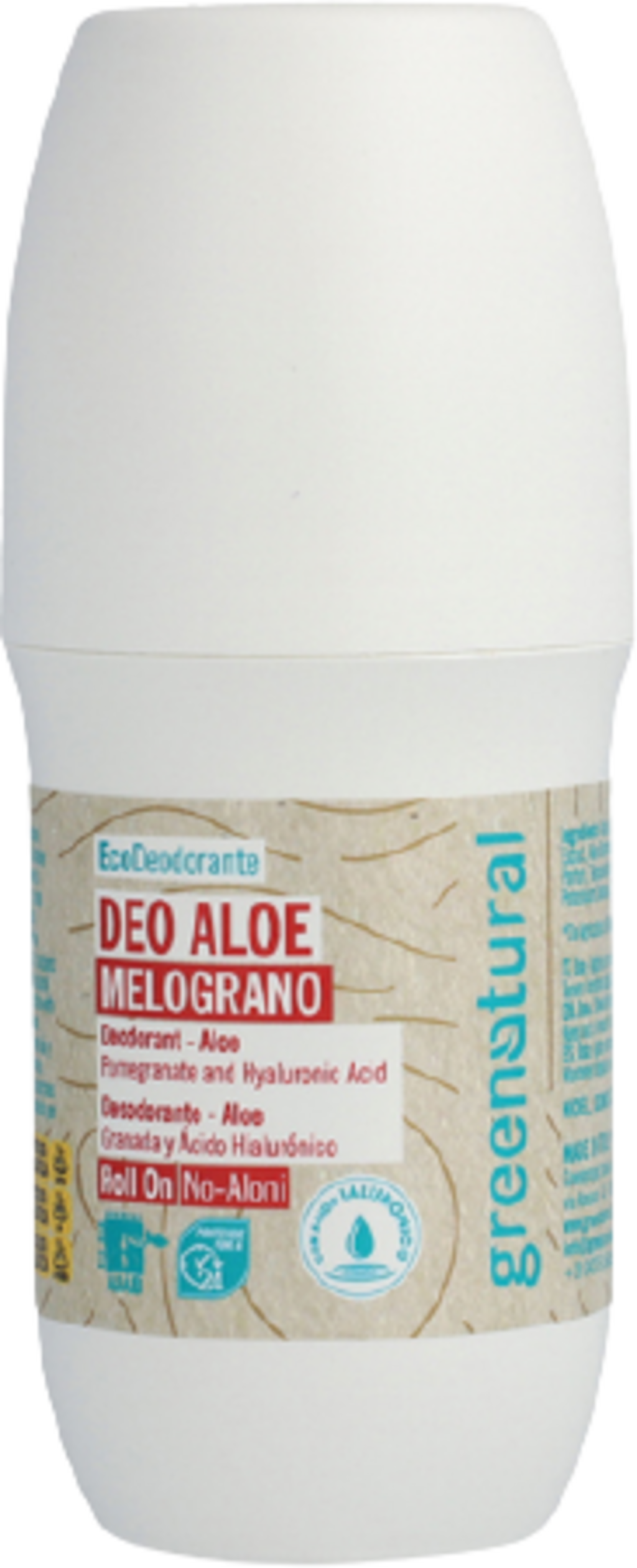 greenatural  Deo Roll-On Aloe & Hyaluronsäure, Granatapfel (50 ml)