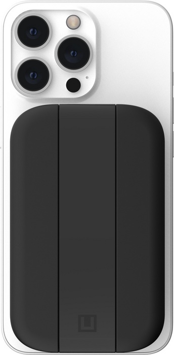 UAG Urban Armor Gear [U] - (18W) 4000mAh Lucent Power Magnetische Alu Qi Wireless MagSafe USB C Powerbank   Kickstand (1B4084314040) - Schwarz