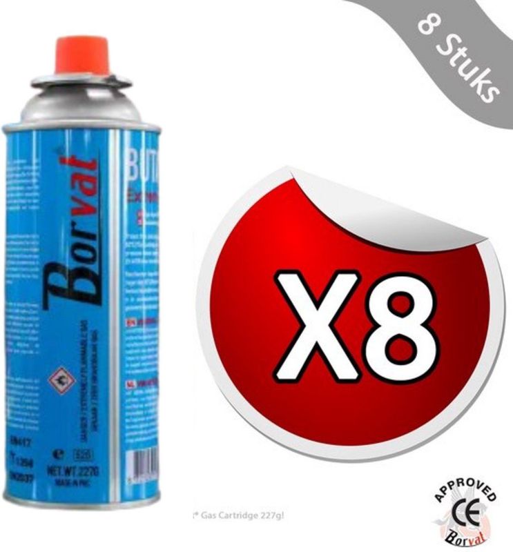 All Ride - Gasfles - 227 gram - 8 Stuks Voordeelverpakking