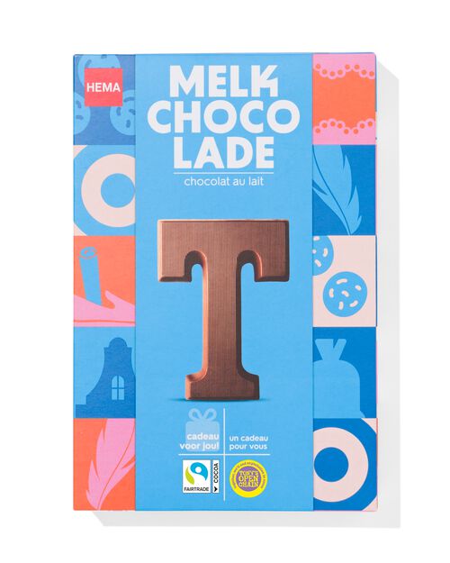 lettre T en chocolat au lait 140g