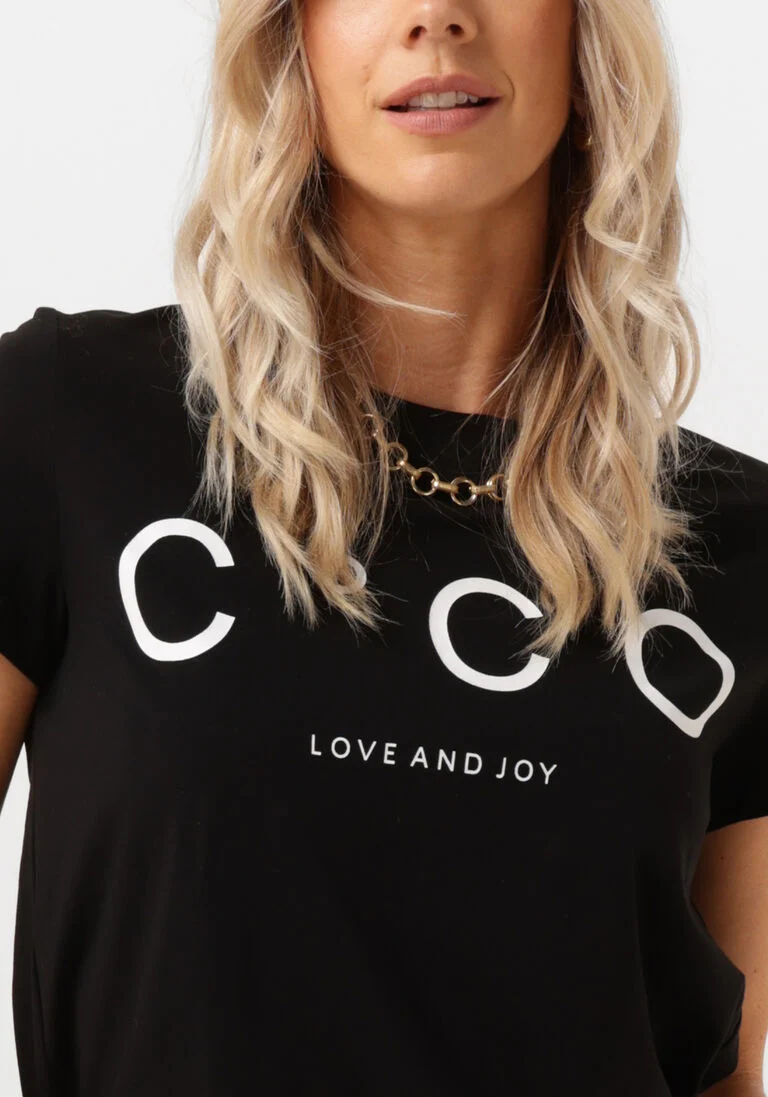 CO\\'COUTURE zwarte co'couture t-shirt coco signature tee