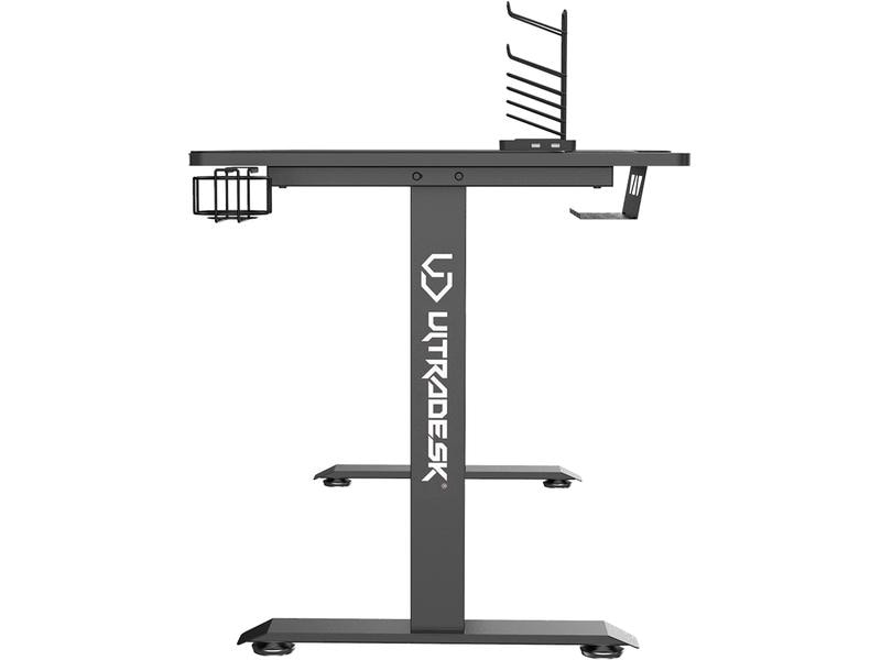 Ultradesk Gaming Tisch Momentum Schwarz Stabiler Gaming-Tisch für bis zu drei Monitore