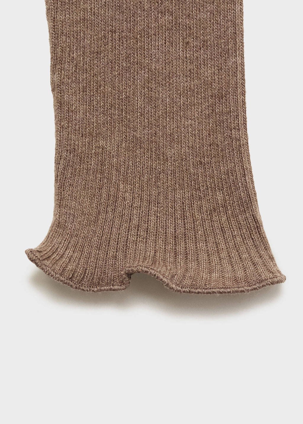 Mango Kids vest bruin rib gebreid