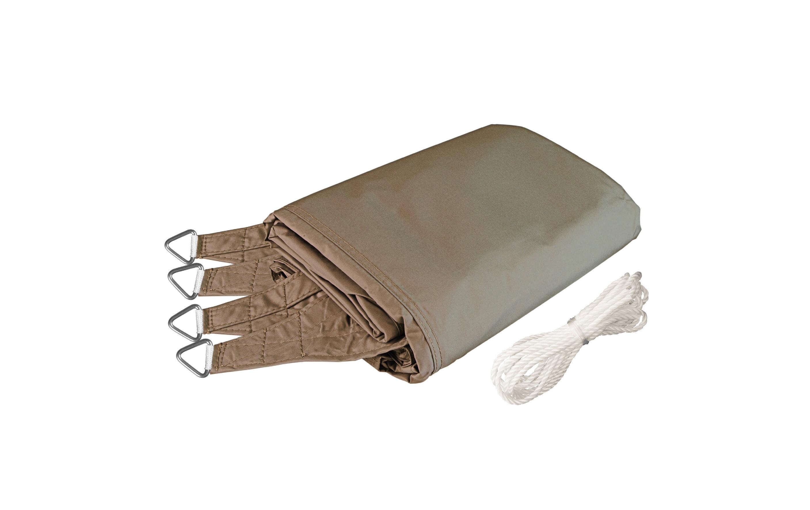 Sonnensegel Cannes, 4 x 5 m, Eckig, Taupe<br>Schattentuch für Terrasse oder Balkon