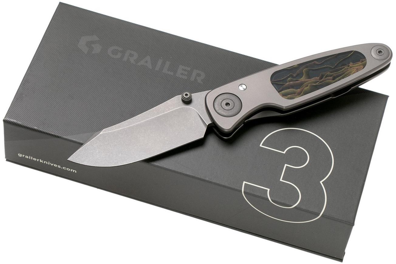 Grailer 3 Raffir Noble Inlay zakmes, Dirk de Wit design