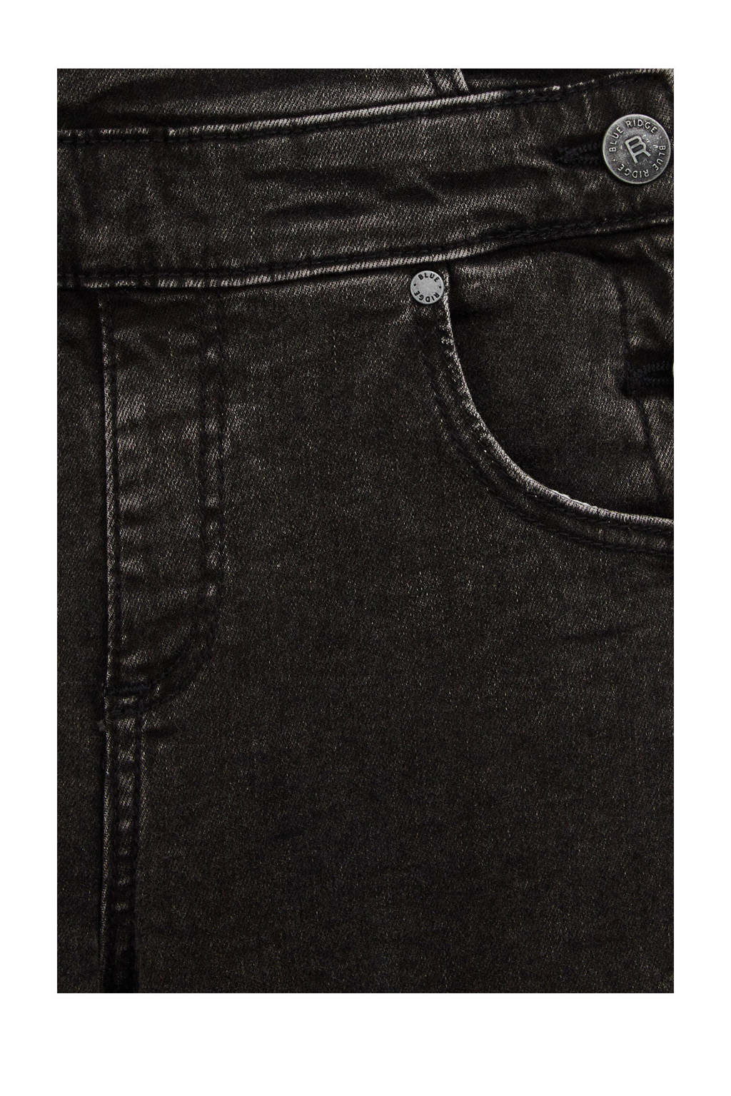 WE Fashion Blue Ridge denim loose tuinbroek black denim