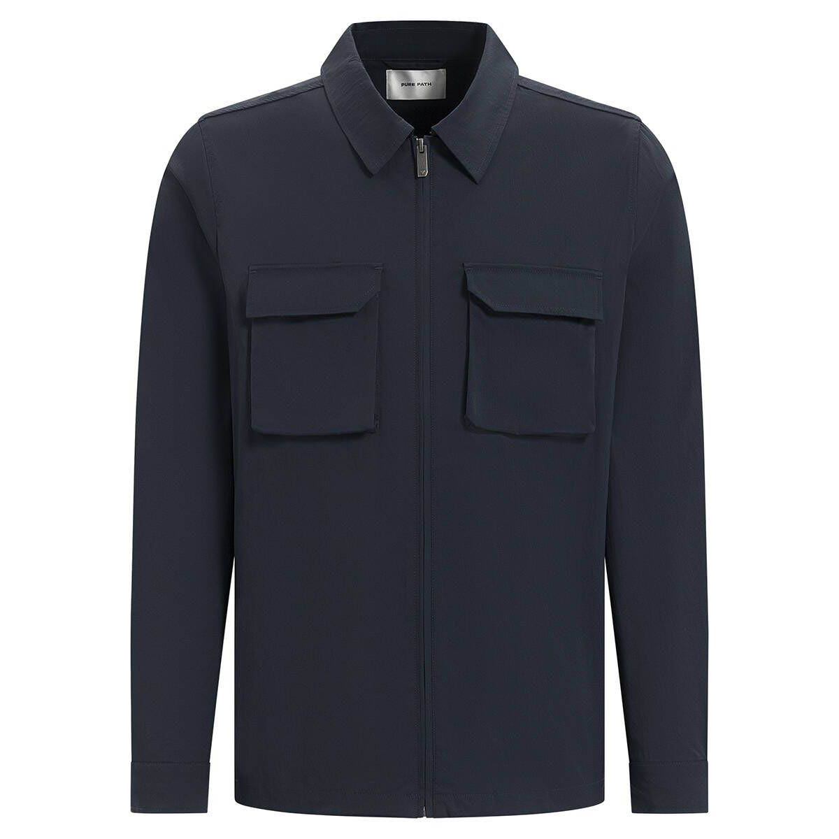 PURE PATH  Regular Fit Utility Cargo Overshirt