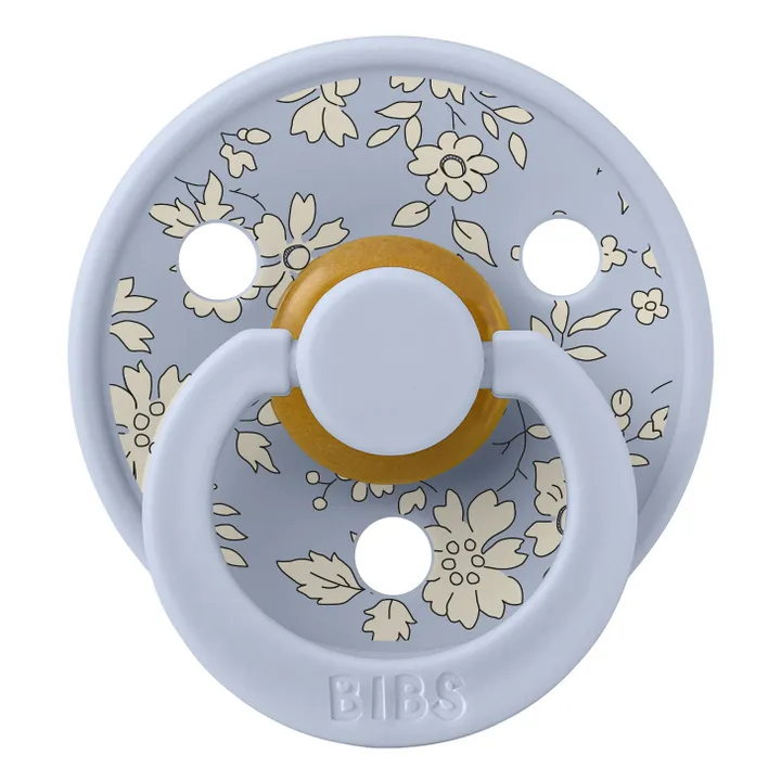 Bibs Tétines en caoutchouc naturel Bibs x Liberty - Set de 2 | Bleu ciel
