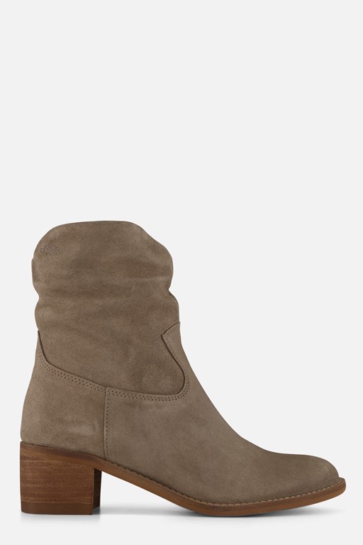 Aqa Plooi Enkellaarsjes grijs Suede