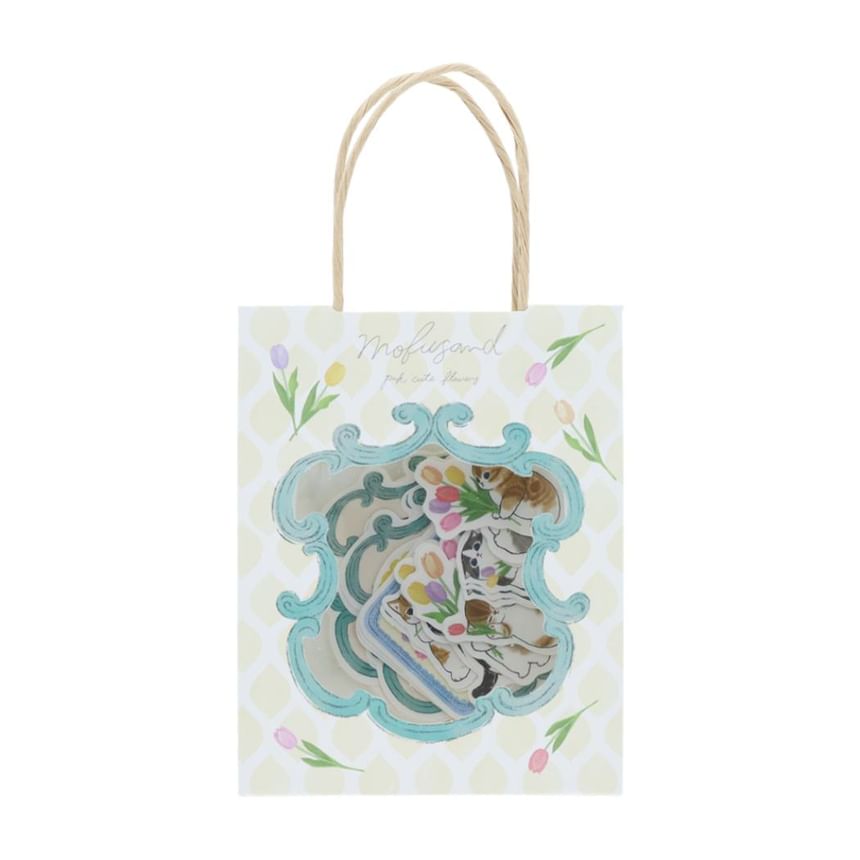 White & Peach - mofusand Stickerset (Type A)