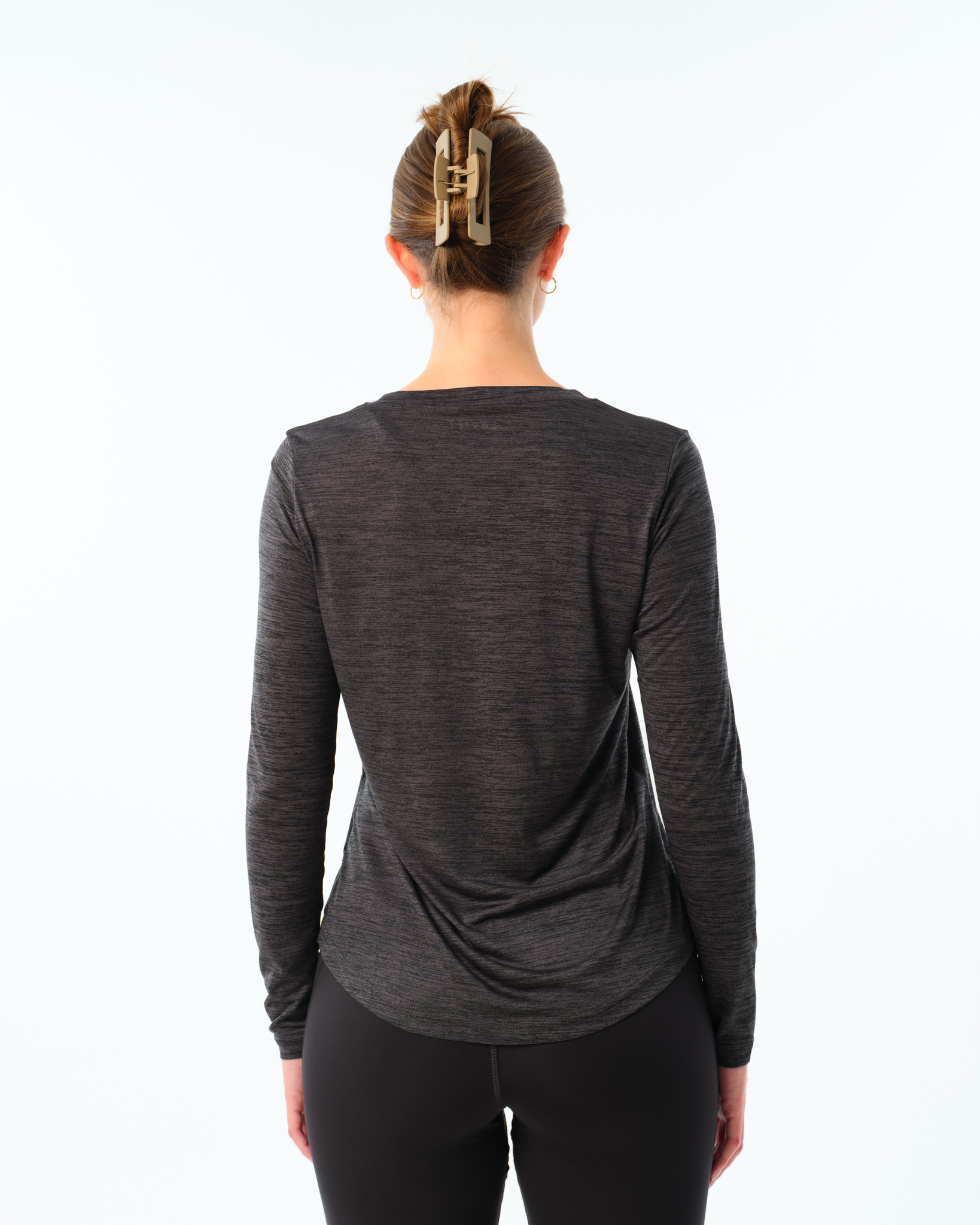 LEVITY Essential Marl Long Sleeve Dark Grey Marl