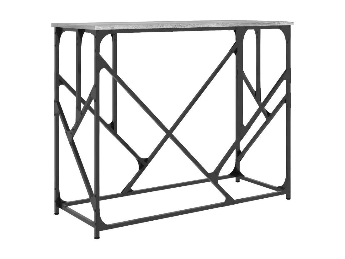 Table console sonoma gris 100x40x80 cm bois d'ingénierie