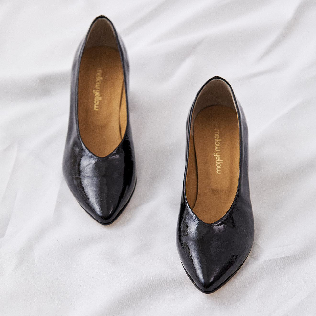 Mellow Yellow Escarpins en Cuir verni Pina noirs - Talon 5 cm