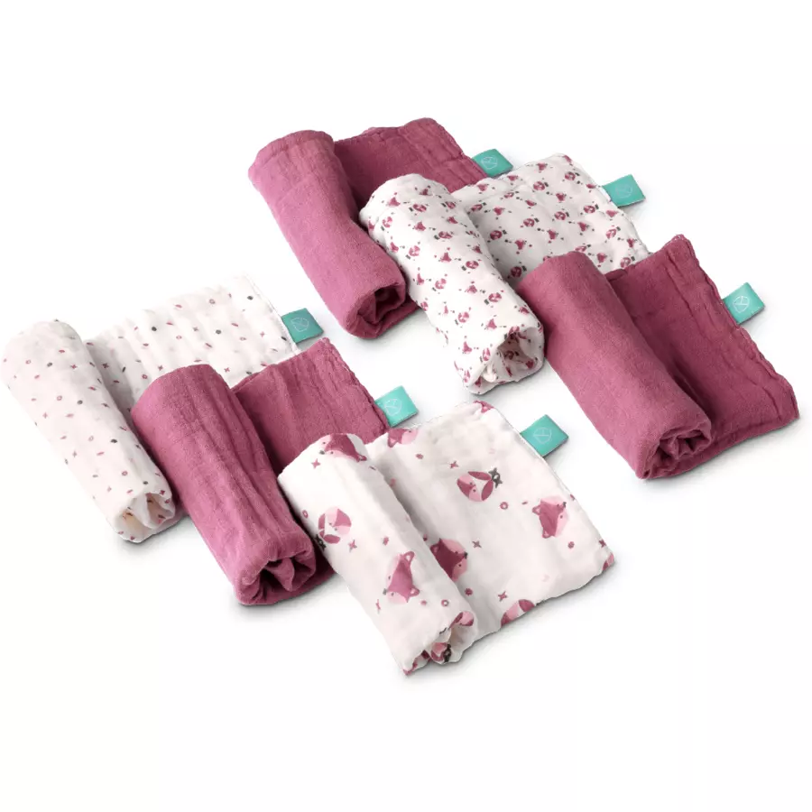 KOALA BABYCARE®Musselintuch Soft Touch 30 x 30 cm 6er-Pack - lila