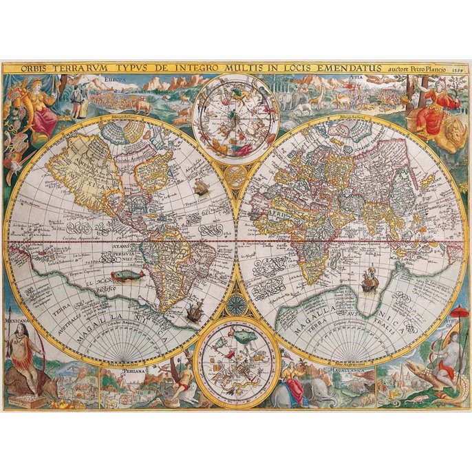 Puzzle : 1500 pièces - Mappemonde 1594