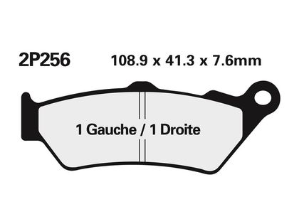 Plaquettes de freins Nissin route semi-métallique - 2P-256NS