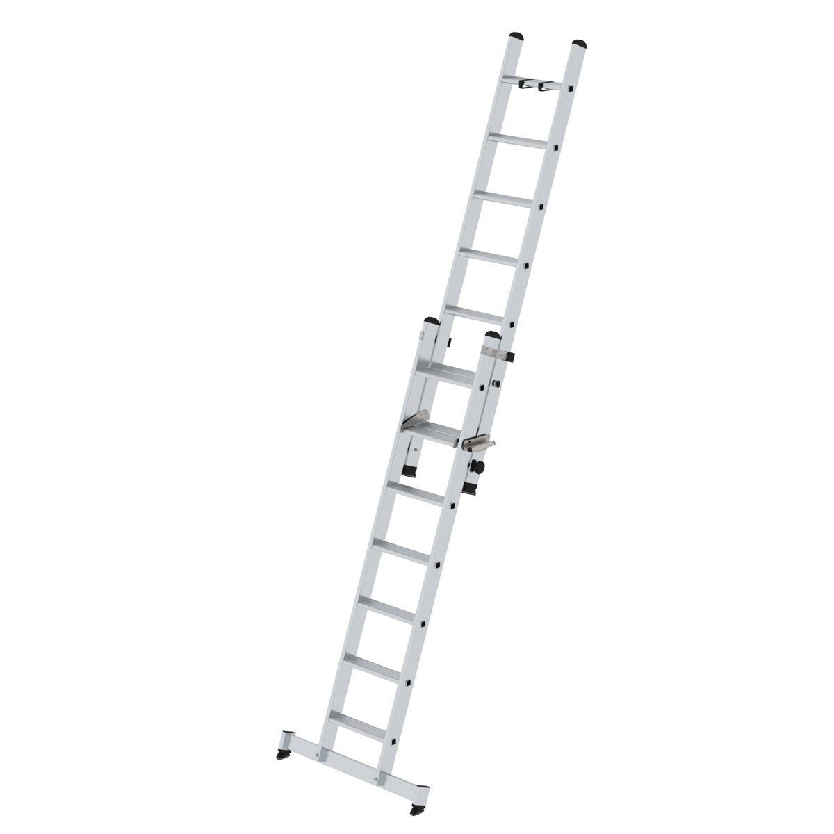 PROREGAL 2-delige trapladder met dwarsbalk, 2 x 7 treden