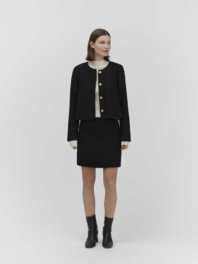 Rosemunde Yoko jacket Black boucle check