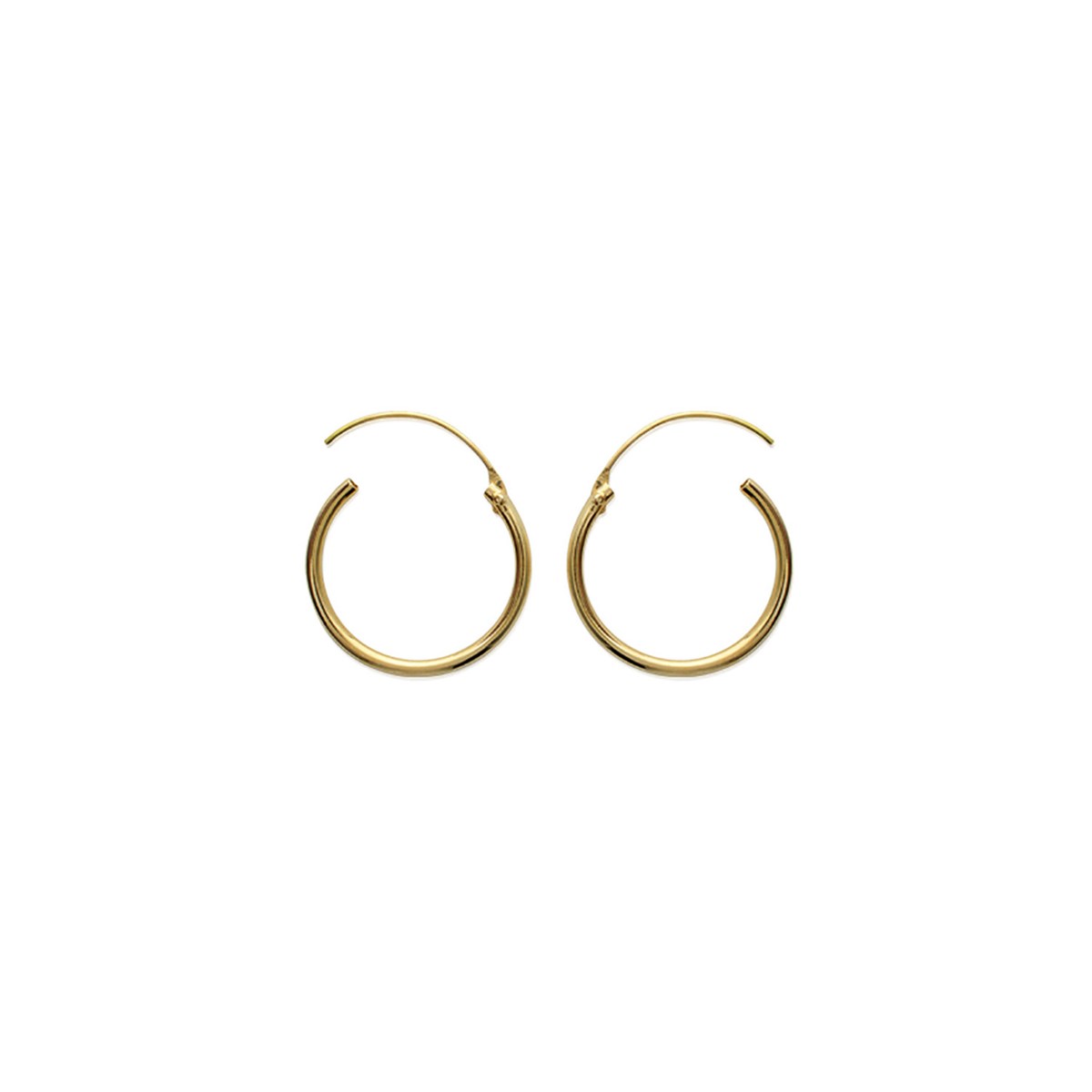 Boucles d'oreilles créoles plaqué or 25 mm