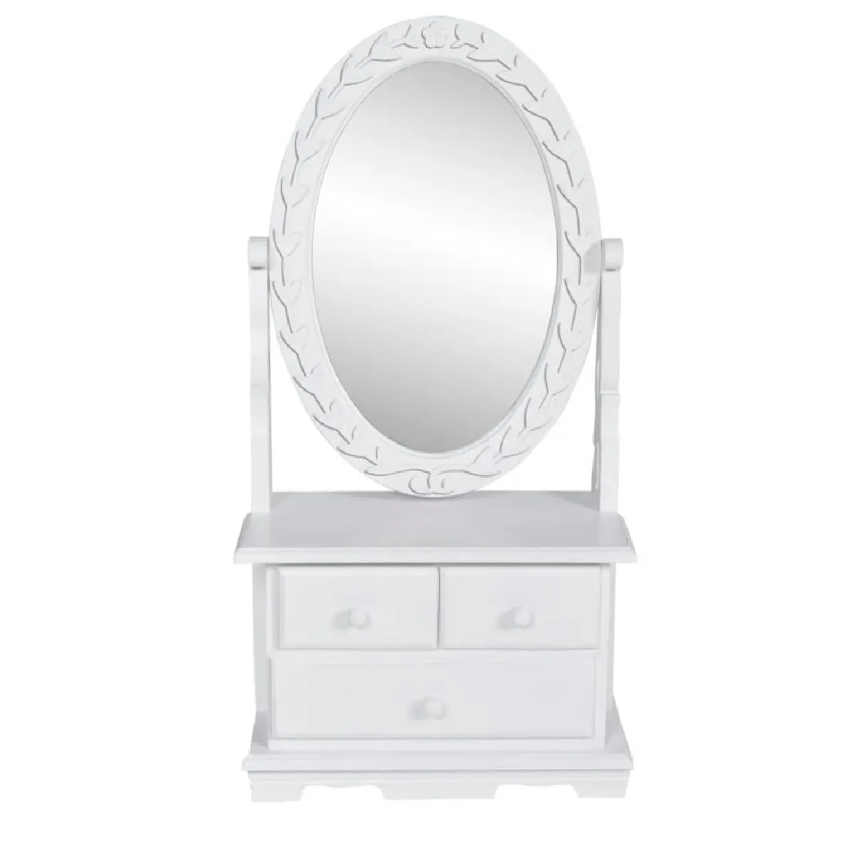 vidaXL Coiffeuse avec Miroir Ovale - MDF