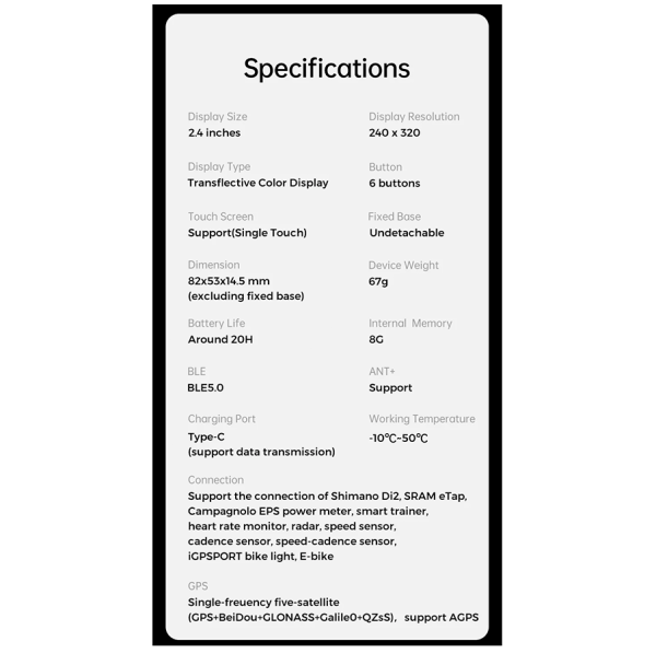iGPSport BSC300T GPS Cykelcomputer