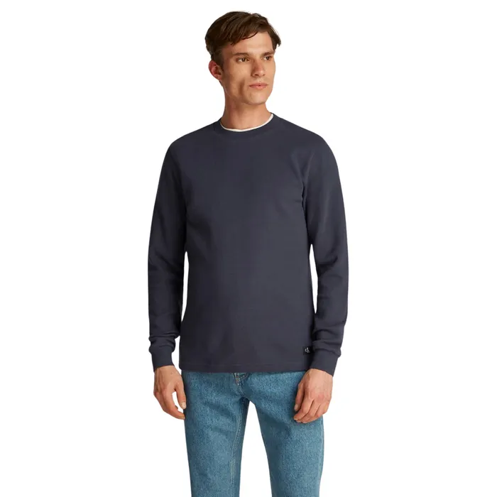 Calvin Klein Woven Label Waffle Longsleeve Shirt Heren