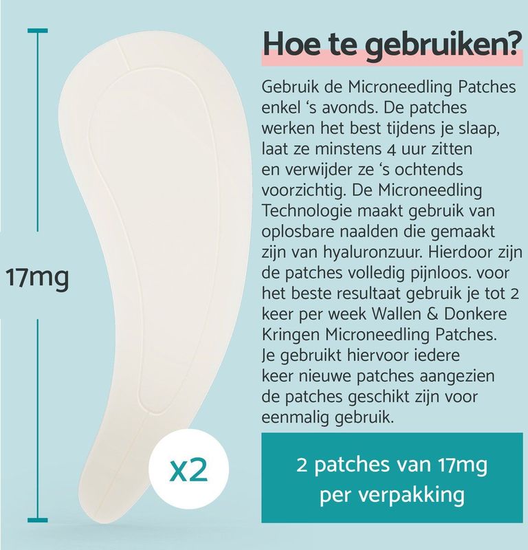 Remescar - Microneedling Patches - Gezichtsverzorging Patches voor onder de ogen - 2 stuks x 17 mg