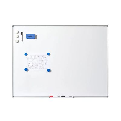 DAHLE - Tableau blanc laqué 120 x 180 cm - magnétique - cadre alu renforcé