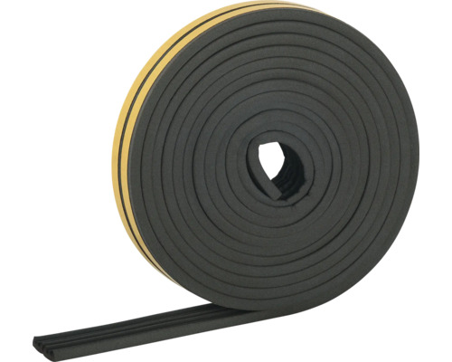 Premium zwarte profielafdichting 9x 4 mm x 6 m