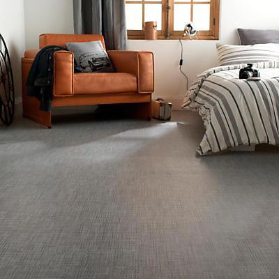 Revêtement sol PVC Funtex Tweed light gris 2 m (vendu au m²)