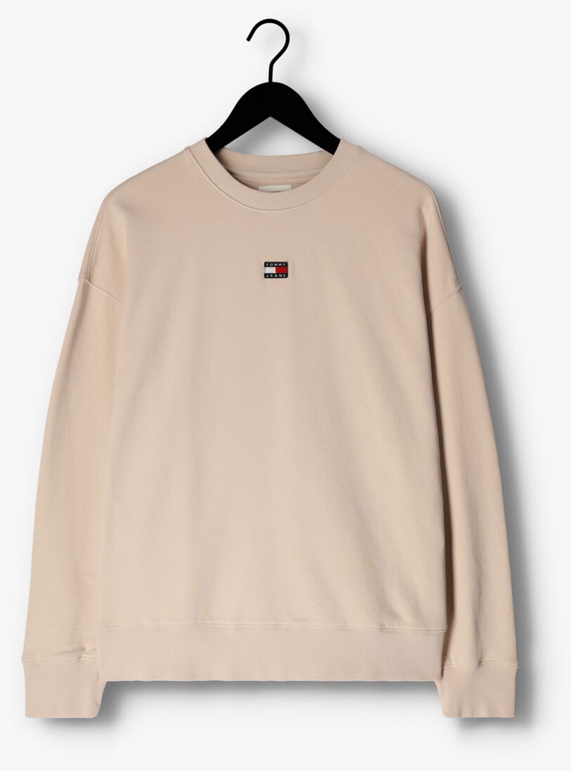 TOMMY JEANS beige tommy jeans sweater tjm rlx xs badge crew