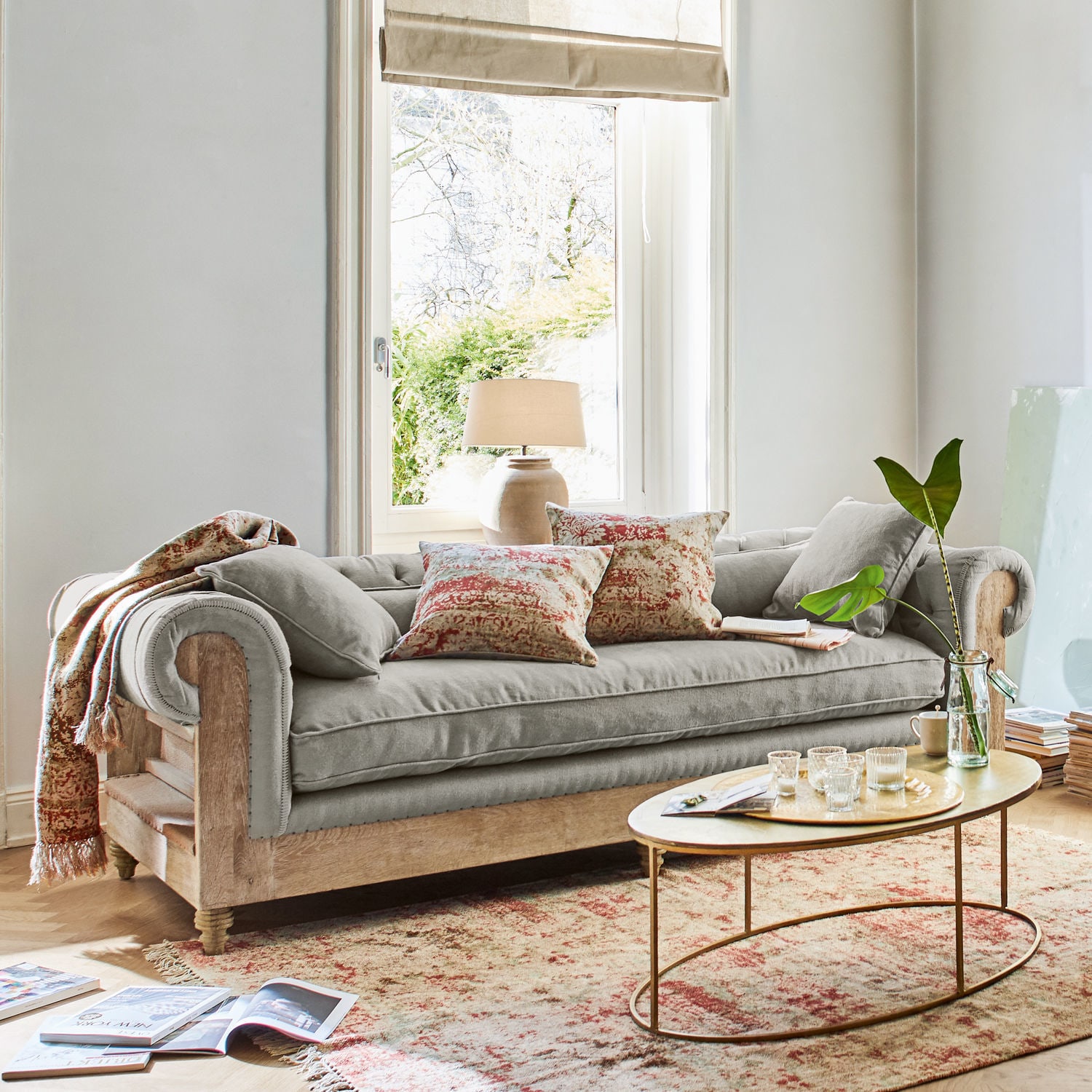Sofa Kanani grau/braun
