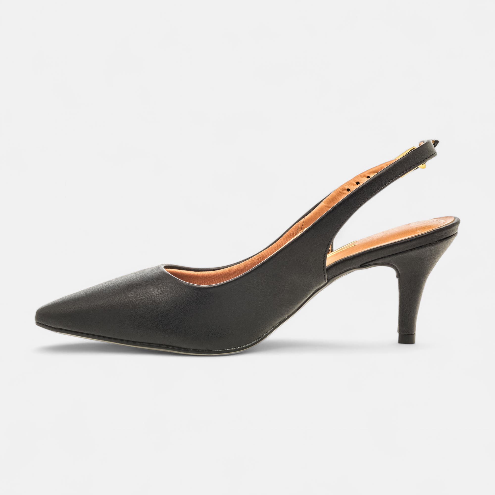 Escarpins avec bride arrière à talon Femme noir