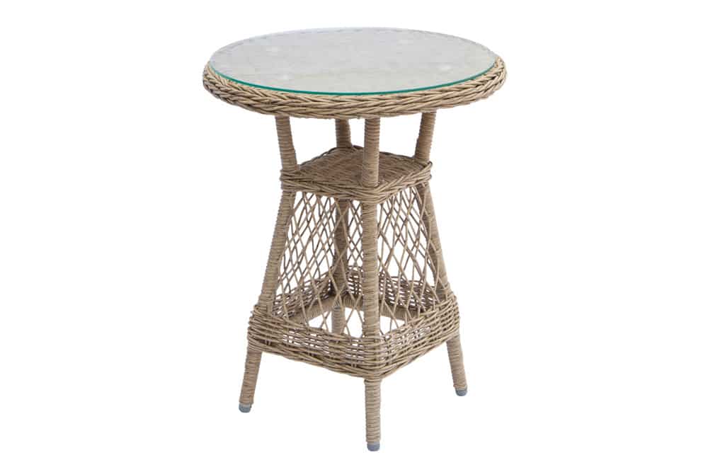 In- und Outdoor Garten-Set ELYSEE natur taupe Polyrattan Aluminium inkl. Tisch Kissen