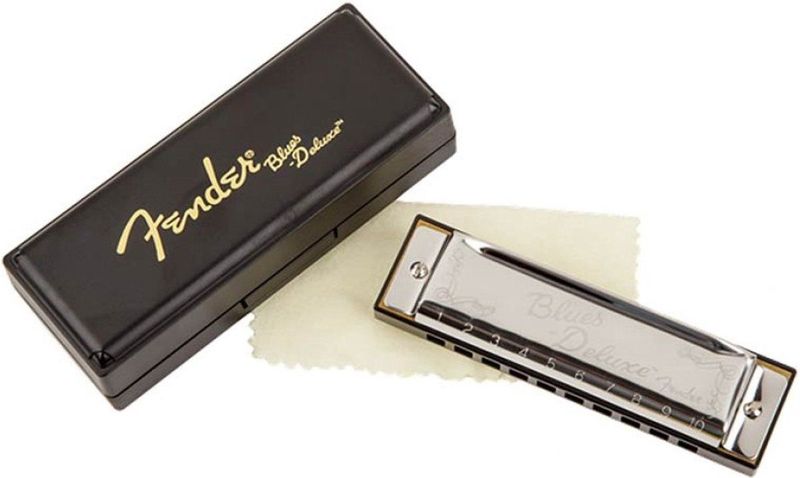 Fender - Blues Deluxe - Diatonische Mondharmonica - Tuning A - 10 gaten - Inclusief Etui