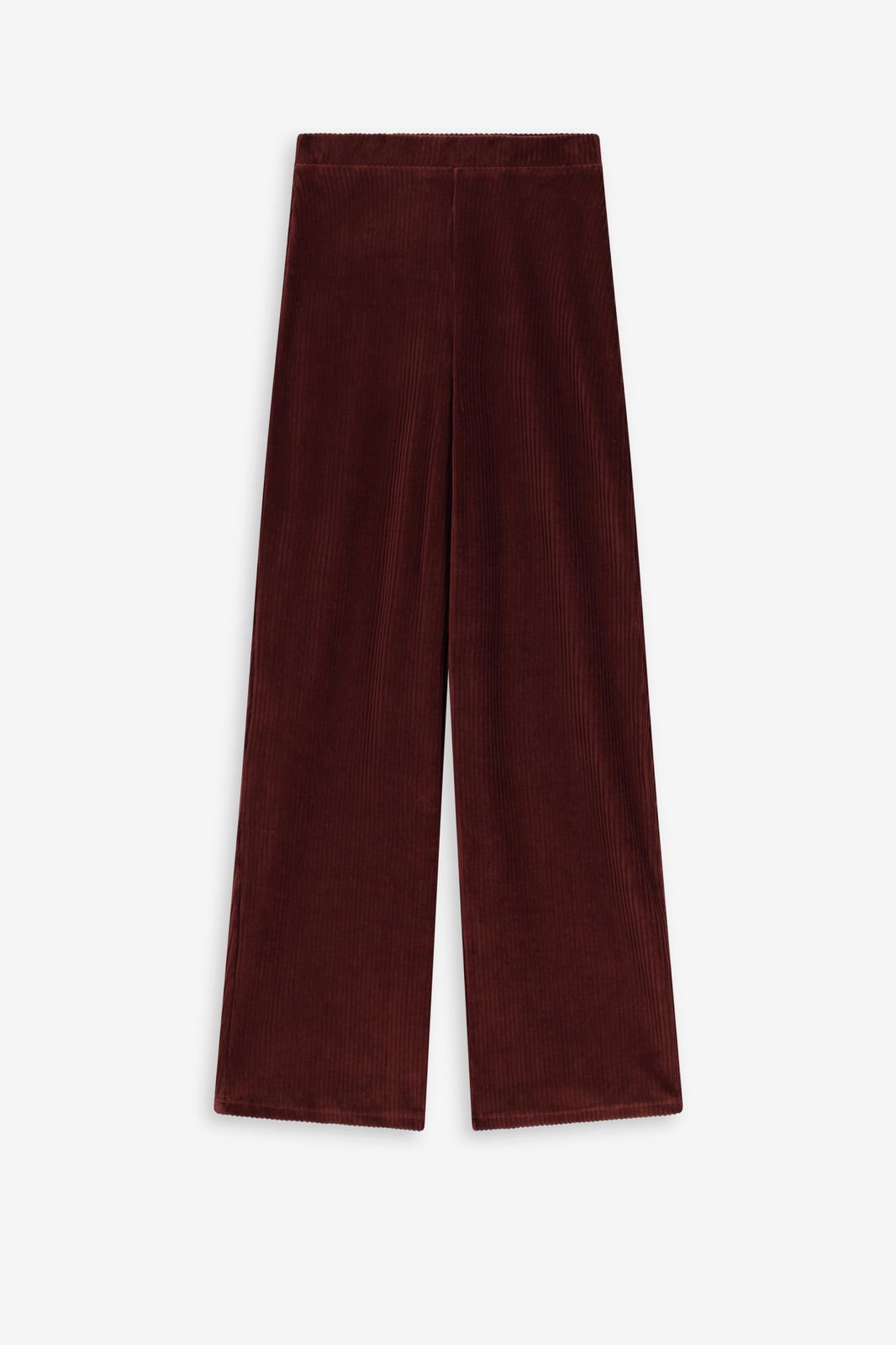 Donkerbruine velvet straight leg