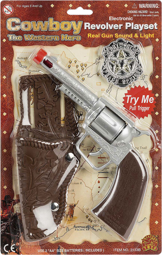Legetøj COWBOY PLAYSET m LYD Sølv & brun