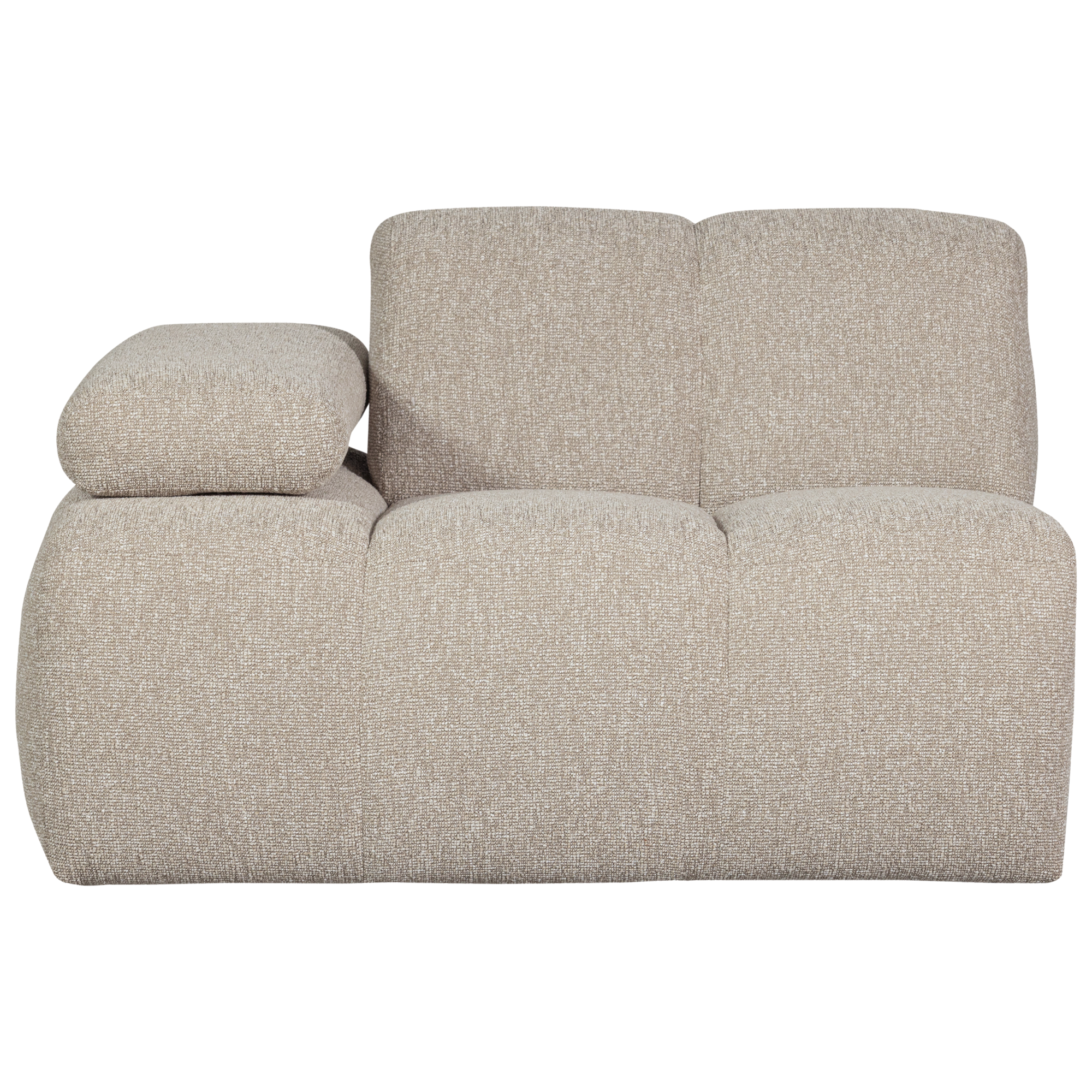 1-zits bankje Mojo Mojo 1-zits Bankje met Arm Links - Bouclé - Beige Melange