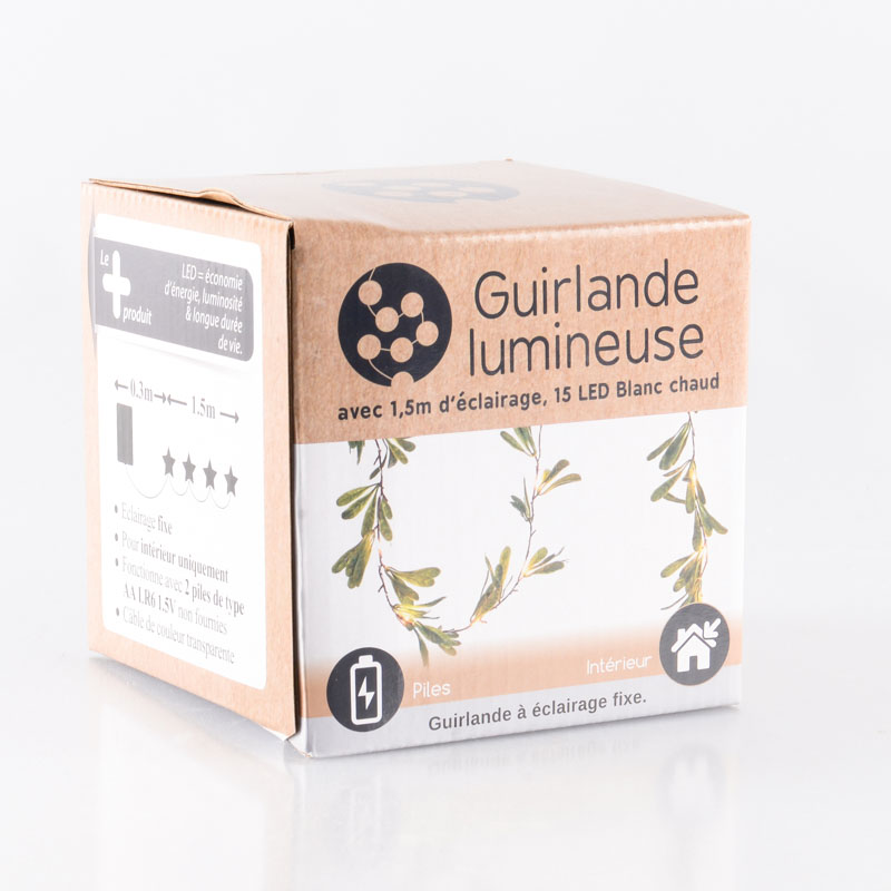 Guirlande lumineuse houx