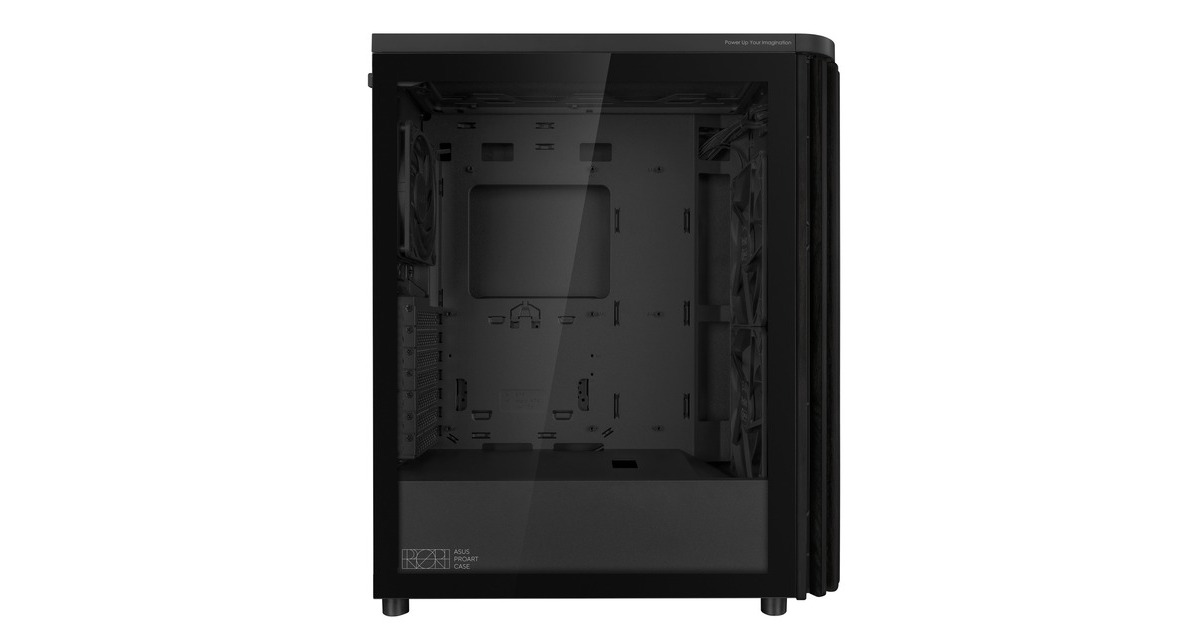 ASUSProArt PA401 Wood Edition - Tempered Glass Panel midi tower behuizing  (Zwart | 2x USB-A | 1x USB-C | Tempered Glass)