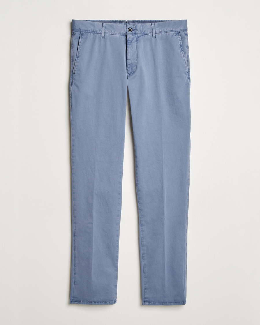 Incotex Slim Fit Garment Dyed Slacks Blue